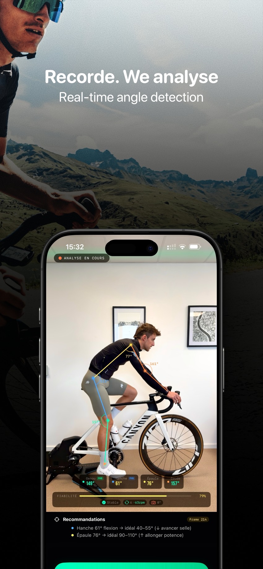 FramIQ - bike fitting app iPhone real-time video analysis