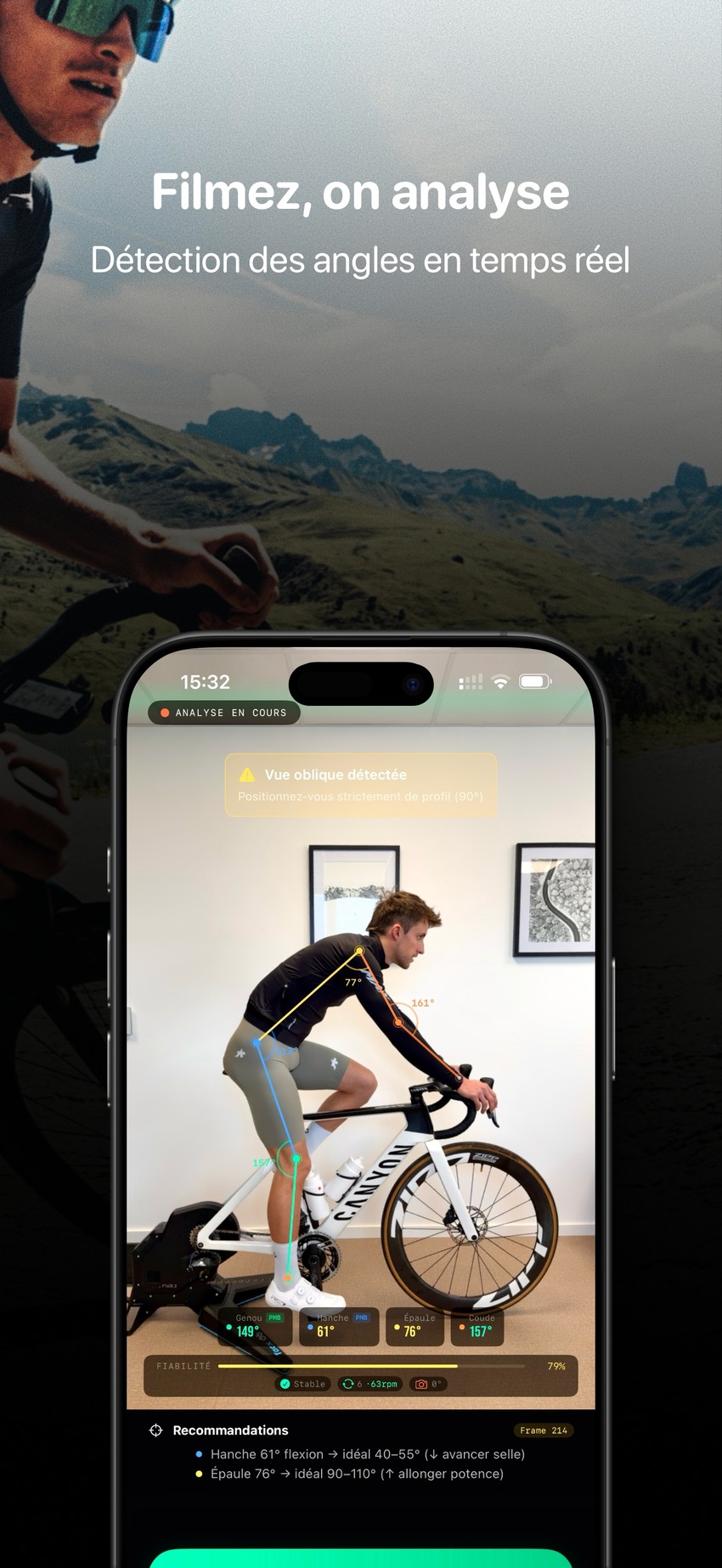 FramIQ - analyse video bike fitting iPhone