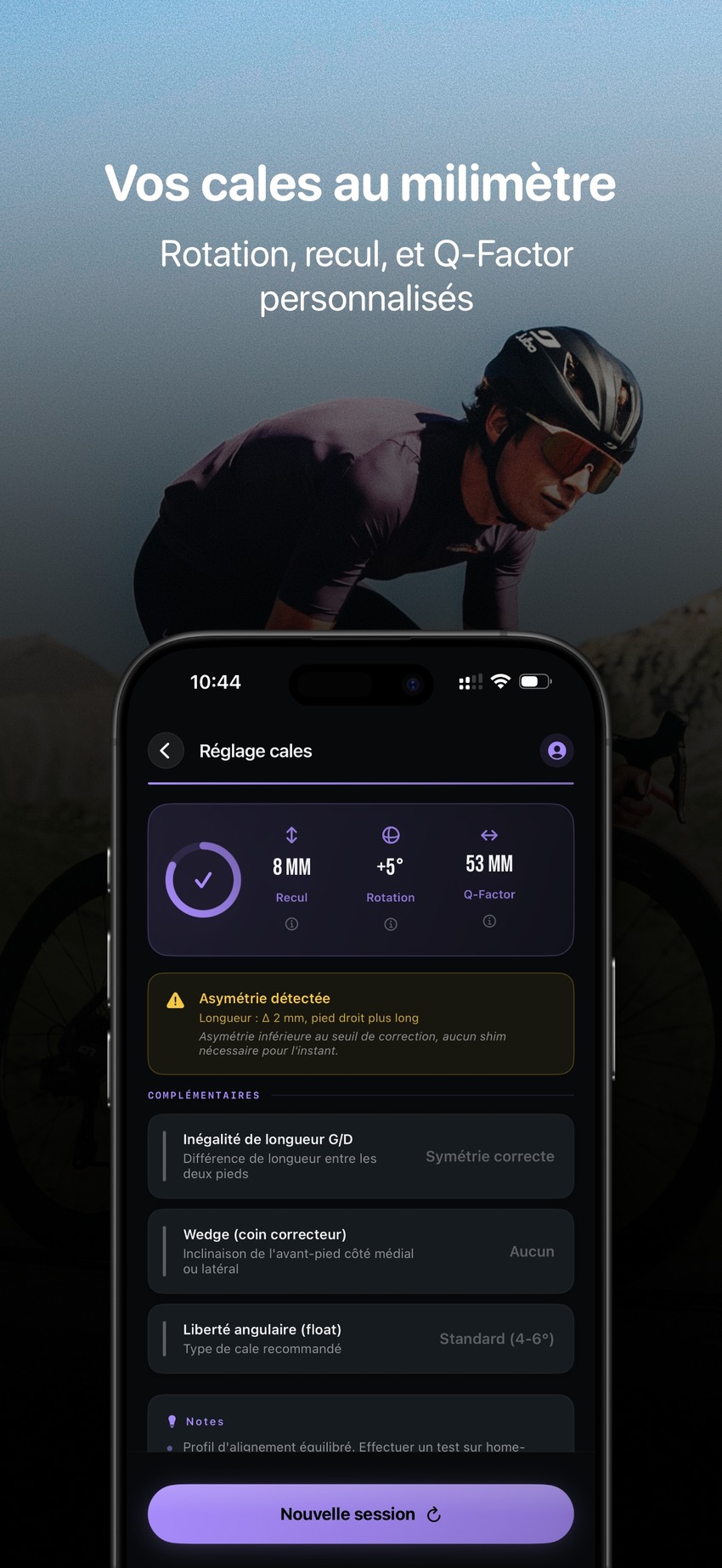 FramIQ - reglage de cales velo gratuit